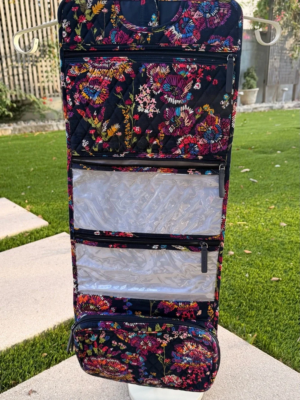 Vera Bradley Chandelier Floral Hanging Travel Organizer | Toiletry Cosmetic Case